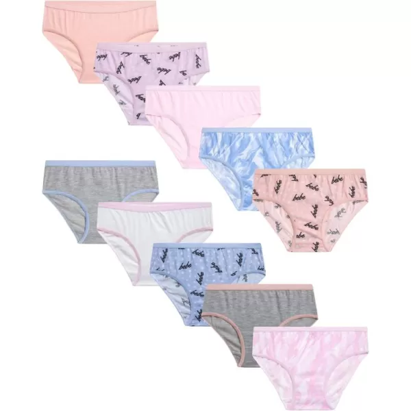 imagebebe Girls Underwear 10 Pack 100 Cotton Bikini Briefs SLLilac Assorted