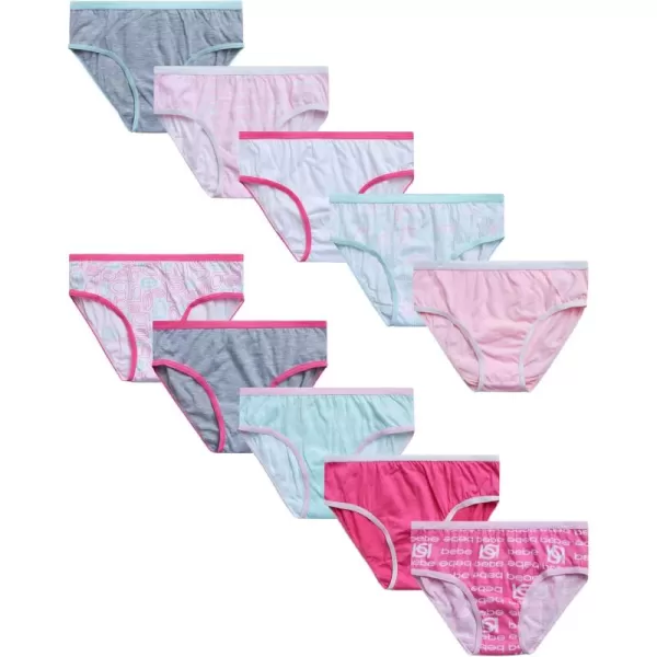 imagebebe Girls Underwear 10 Pack 100 Cotton Bikini Briefs SLPinkMint