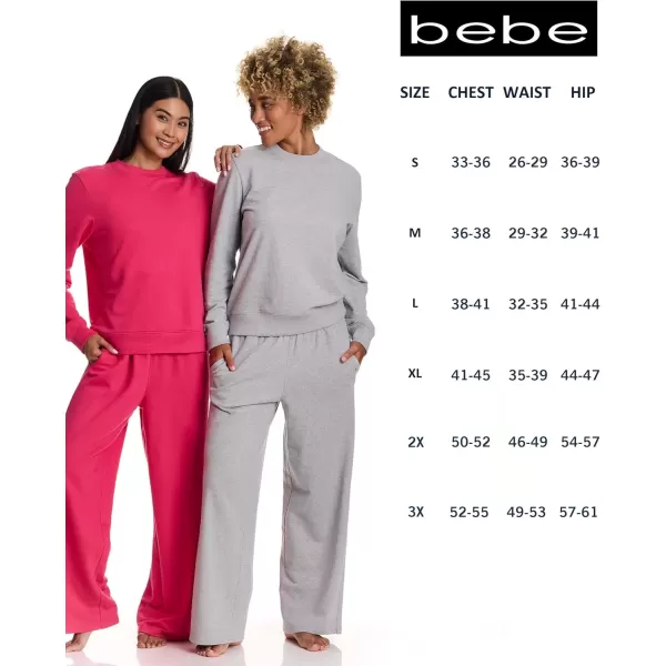 imagebebe Wide Leg Sweatpants for Women French Terry Baggy Sweatpants with Pockets Sweatpants for WomenHeather Grey Wide Leg
