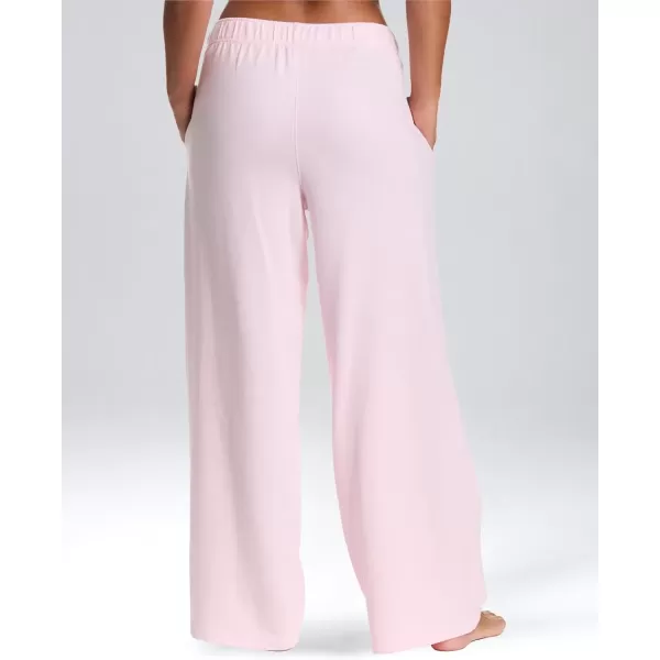 imagebebe Wide Leg Sweatpants for Women French Terry Baggy Sweatpants with Pockets Sweatpants for WomenPink Rose Wide Leg