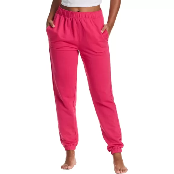 imagebebe Wide Leg Sweatpants for Women French Terry Baggy Sweatpants with Pockets Sweatpants for WomenRasberry Red 2024