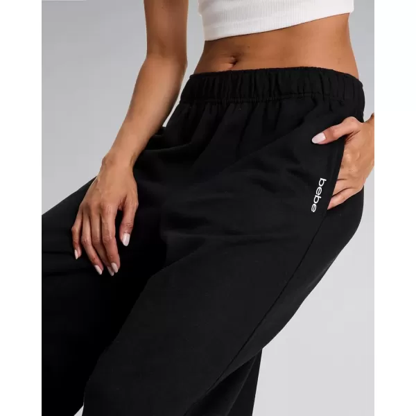 imagebebe Wide Leg Sweatpants for Women French Terry Baggy Sweatpants with Pockets Sweatpants for WomenWide Leg  Black