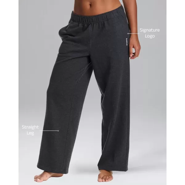 imagebebe Wide Leg Sweatpants for Women French Terry Baggy Sweatpants with Pockets Sweatpants for WomenWide Leg  Charcoal Heather