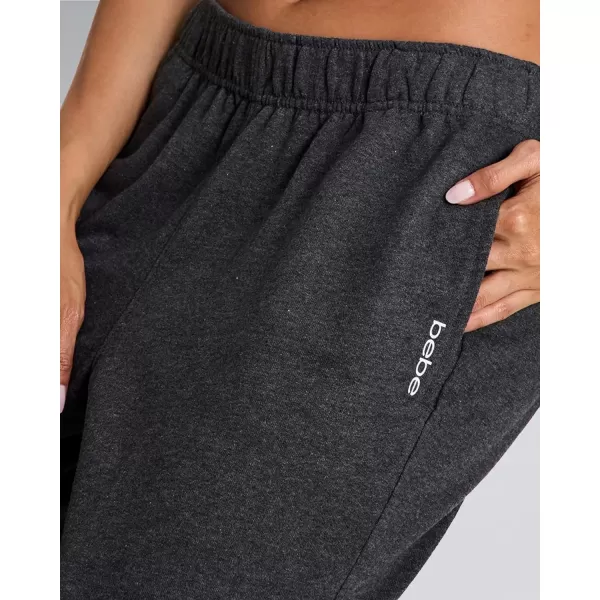 imagebebe Wide Leg Sweatpants for Women French Terry Baggy Sweatpants with Pockets Sweatpants for WomenWide Leg  Charcoal Heather