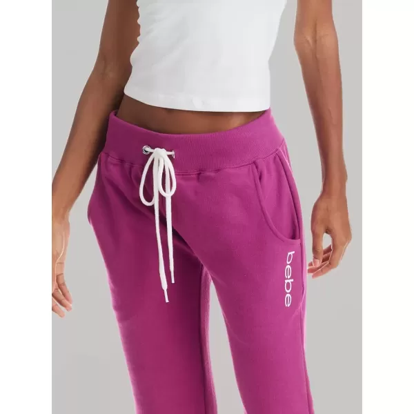 imagebebe Womens Plus Sweatpants French Terry Lounge Pants Sweat Pants for Women with Pockets Berry 1X