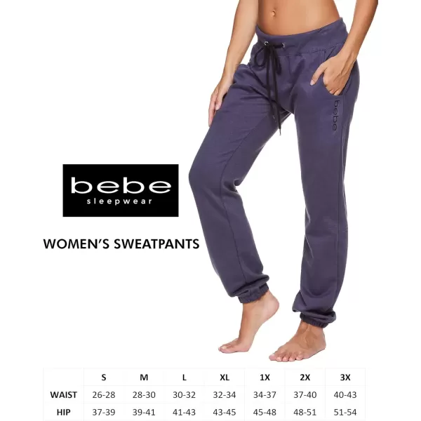 imagebebe Womens Plus Sweatpants with Pockets French Terry Lounge Pants Cute Joggers for Women Midnight Lavender 2X