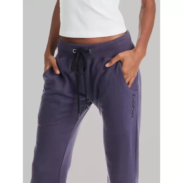 imagebebe Womens Plus Sweatpants with Pockets French Terry Lounge Pants Cute Joggers for Women Midnight Lavender 2X