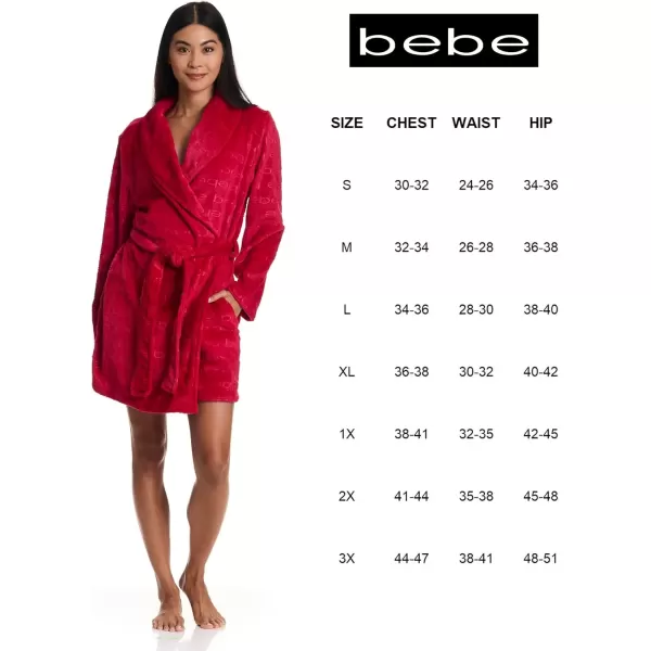 imagebebe Womens MidLength Plush Pajama Lounge Robe BathrobeCrimson