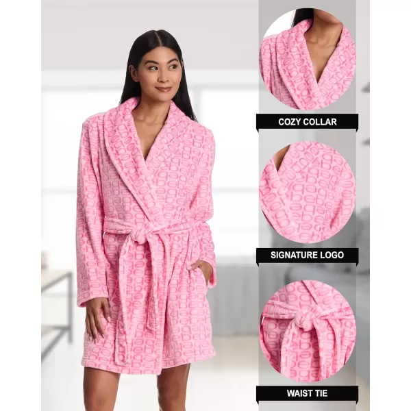 imagebebe Womens MidLength Plush Pajama Lounge Robe BathrobeRose Shadow
