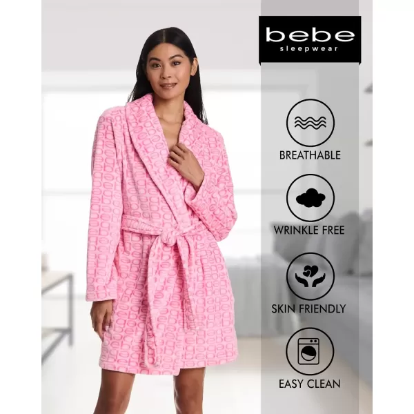 imagebebe Womens MidLength Plush Pajama Lounge Robe BathrobeRose Shadow