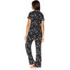 imagebebe Womens 2 Piece Bridesmaid Pajamas Set Short Sleeve Button Down Shirt and PantsBlack 1