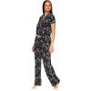 imagebebe Womens 2 Piece Bridesmaid Pajamas Set Short Sleeve Button Down Shirt and PantsBlack 1
