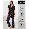 imagebebe Womens 2 Piece Bridesmaid Pajamas Set Short Sleeve Button Down Shirt and PantsBlack 4