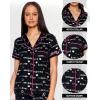 imagebebe Womens 2 Piece Bridesmaid Pajamas Set Short Sleeve Button Down Shirt and PantsBlack 4
