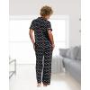 imagebebe Womens 2 Piece Bridesmaid Pajamas Set Short Sleeve Button Down Shirt and PantsBlack Beauty