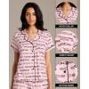 imagebebe Womens 2 Piece Bridesmaid Pajamas Set Short Sleeve Button Down Shirt and PantsBlush