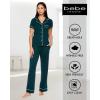 imagebebe Womens 2 Piece Bridesmaid Pajamas Set Short Sleeve Button Down Shirt and PantsDeep Teal