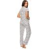 imagebebe Womens 2 Piece Bridesmaid Pajamas Set Short Sleeve Button Down Shirt and PantsIvory