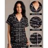 imagebebe Womens 2 Piece Bridesmaid Pajamas Set Short Sleeve Button Down Shirt and PantsJet