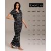 imagebebe Womens 2 Piece Bridesmaid Pajamas Set Short Sleeve Button Down Shirt and PantsJet
