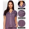 imagebebe Womens 2 Piece Bridesmaid Pajamas Set Short Sleeve Button Down Shirt and PantsMidnightlavender