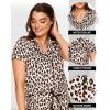 imagebebe Womens 2 Piece Bridesmaid Pajamas Set Short Sleeve Button Down Shirt and PantsPale Peach 24