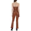 imagebebe Womens Juniors Faux Leather Strapless JumpsuitCopper Brown