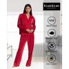imagebebe PJ Sets for Women Metallic Shimmer Womens Button Down Pajama Sets Loungewear Ladies SleepwearCrimson