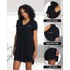 imagebebe Womens Night Dress Short Sleeve Womens Nightgowns ampamp Sleepshirts Womens SleepwearBlack Beauty