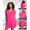 imagebebe Womens Night Dress Short Sleeve Womens Nightgowns ampamp Sleepshirts Womens SleepwearFuchsia Purple