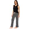 imagebebe Womens Pajama Sets Logo Sleeveless Top and Pajama Pants PJ Set for WomenBlack 1