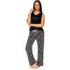imagebebe Womens Pajama Sets Logo Sleeveless Top and Pajama Pants PJ Set for WomenBlack 1