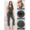 imagebebe Womens Pajama Sets Logo Sleeveless Top and Pajama Pants PJ Set for WomenBlack