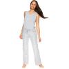 imagebebe Womens Pajama Sets Logo Sleeveless Top and Pajama Pants PJ Set for WomenHeather Grey