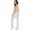 imagebebe Womens Pajama Sets Logo Sleeveless Top and Pajama Pants PJ Set for WomenHeather Grey