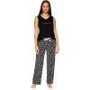 imagebebe Womens Pajama Sets Logo Sleeveless Top and Pajama Pants PJ Set for WomenBlack 1