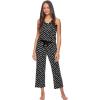 imagebebe Womens Pajama Sets Logo Sleeveless Top and Pajama Pants PJ Set for WomenBlack