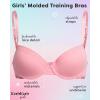 imagebebe Girls Training Bra  3 Pack Soft Molded Bra with Adjustable Straps  Training Bra for Girls A CupB CupTan
