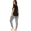 imagebebe Womens PJs Sets 2 Piece with Tee and Pajama PantsWomens Sleepwear Ladies Pajamas SetsBlack 1
