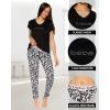 imagebebe Womens PJs Sets 2 Piece with Tee and Pajama PantsWomens Sleepwear Ladies Pajamas SetsBlack 1