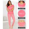 imagebebe Womens PJs Sets 2 Piece with Tee and Pajama PantsWomens Sleepwear Ladies Pajamas SetsCoral