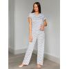 imagebebe Womens PJs Sets 2 Piece with Tee and Pajama PantsWomens Sleepwear Ladies Pajamas SetsHeather Grey