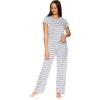 imagebebe Womens PJs Sets 2 Piece with Tee and Pajama PantsWomens Sleepwear Ladies Pajamas SetsHeather Grey