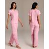imagebebe Womens PJs Sets 2 Piece with Tee and Pajama PantsWomens Sleepwear Ladies Pajamas SetsLightpink