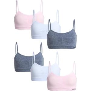 imagebebe Girls Training Bra  6 Pack Seamless Cami Bralette Removable Pads SLPink Haze