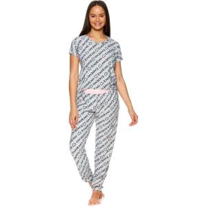 imagebebe Womens PJs Sets 2 Piece with Tee and Pajama PantsWomens Sleepwear Ladies Pajamas SetsHeather Grey1