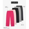 imagebebe Girls Wide Leg Sweatpants French Terry Sweatpants with Pockets Baggy Pants for GirlsRose Shadow