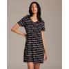 imagebebe Womens Nightgowns ampamp Sleepshirts Womens Sleepwear Short Sleeve NightshirtBlackdm1038