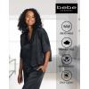 imagebebe Womens PJs Sets Jacquard Satin Bridesmaid Pajama Lounge SetWomens Sleepwear Ladies GiftsBlack Beauty 1