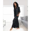 imagebebe Womens PJs Sets Jacquard Satin Bridesmaid Pajama Lounge SetWomens Sleepwear Ladies GiftsBlack Beauty 1